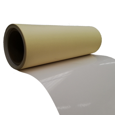 80G a moulé le papier enduit avec le label normal du silicium 80G de revêtement de colle chaude jaune de fonte