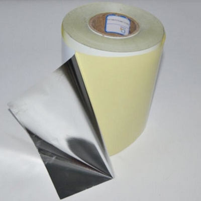 Matériel enduit en aluminium d'étiquettes adhésives d'Art Paper Hot Melt Tire